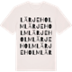 Vintage White t-shirt med Lärjeholm ordlek t-shirt