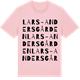 Pink Cotton t-shirt med Lars-Andersgården ordlek t-shirt