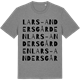 Mid Heather Gray t-shirt med Lars-Andersgården ordlek t-shirt