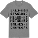 Mid Heather Gray t-shirt med Lars-Bengtsgården ordlek t-shirt