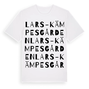 Lars-Kämpesgården ordlek t-shirt – ekologisk bomull t-shirt från Pinshirt