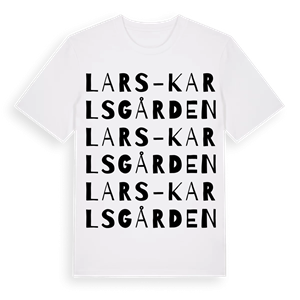 Lars-Karlsgården ordlek t-shirt – ekologisk bomull t-shirt från Pinshirt