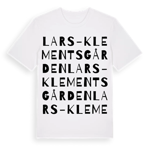 Lars-Klementsgården ordlek t-shirt – ekologisk bomull t-shirt från Pinshirt