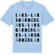 Blue Soul t-shirt med Lars-Larsgården ordlek t-shirt