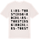 Vintage White t-shirt med Lars-Torstensgården ordlek t-shirt