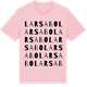 Pink Cotton t-shirt med Larsabo ordlek t-shirt