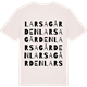 Vintage White t-shirt med Larsagården ordlek t-shirt