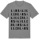 Mid Heather Gray t-shirt med Larsakullen ordlek t-shirt