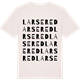 Vintage White t-shirt med Larsered ordlek t-shirt