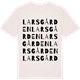 Vintage White t-shirt med Larsgården ordlek t-shirt