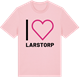 Pink Cotton t-shirt med Jag älskar Larstorp t-shirt stort tryck