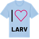 Blue Soul t-shirt med Jag älskar Larv t-shirt stort tryck