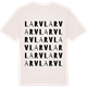 Vintage White t-shirt med Larv ordlek t-shirt