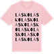 Pink Cotton t-shirt med Lasko ordlek t-shirt