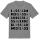 Mid Heather Gray t-shirt med Lassakrogen ordlek t-shirt