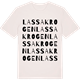 Vintage White t-shirt med Lassakrogen ordlek t-shirt