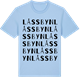 Blue Soul t-shirt med Låssbyn ordlek t-shirt