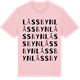 Pink Cotton t-shirt med Låssbyn ordlek t-shirt