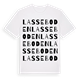 White t-shirt med Lasseboden ordlek t-shirt