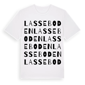Lasseboden ordlek t-shirt – ekologisk bomull t-shirt från Pinshirt