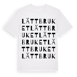 Lättbruket ordlek t-shirt – ekologisk bomull t-shirt från Pinshirt