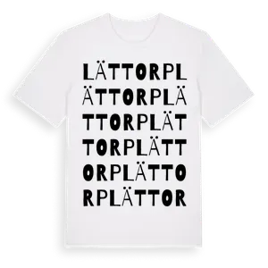 Lättorp ordlek t-shirt – ekologisk bomull t-shirt från Pinshirt