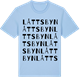 Blue Soul t-shirt med Låttsbyn ordlek t-shirt