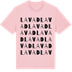 Pink Cotton t-shirt med Lavad ordlek t-shirt