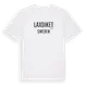 White t-shirt med Laxdiket i Sverige t-shirt