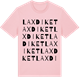 Pink Cotton t-shirt med Laxdiket ordlek t-shirt