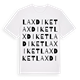 White t-shirt med Laxdiket ordlek t-shirt