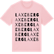 Pink Cotton t-shirt med Laxeberg ordlek t-shirt