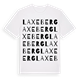 White t-shirt med Laxeberg ordlek t-shirt