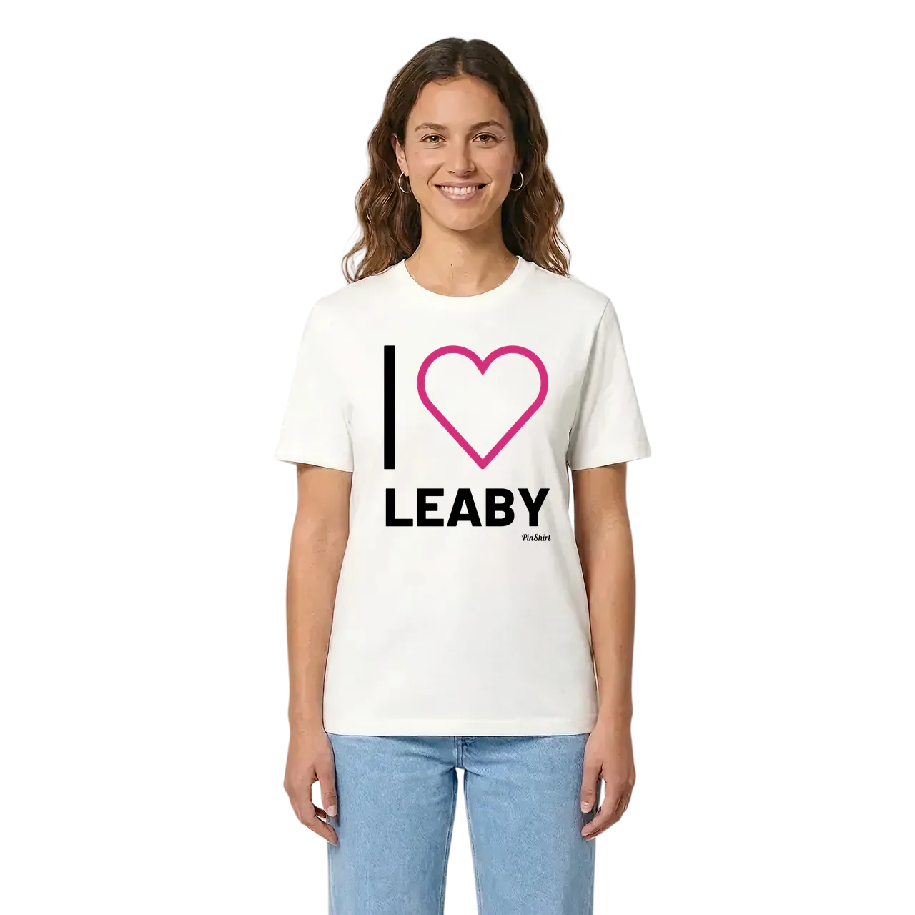 Jag älskar Leaby t-shirt stort tryck i miljö