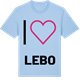 Blue Soul t-shirt med Jag älskar Lebo t-shirt stort tryck