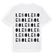 White t-shirt med Lebo ordlek t-shirt