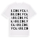 White t-shirt med Ledlyckan ordlek t-shirt