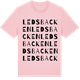 Pink Cotton t-shirt med Ledsbacken ordlek t-shirt