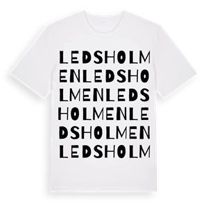 Ledsholmen ordlek t-shirt – ekologisk bomull t-shirt från Pinshirt