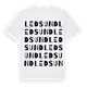 White t-shirt med Ledsund ordlek t-shirt
