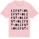 Pink Cotton t-shirt med Lefstad ordlek t-shirt