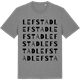 Mid Heather Gray t-shirt med Lefstad ordlek t-shirt