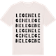 Vintage White t-shirt med Legene ordlek t-shirt