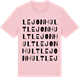 Pink Cotton t-shirt med Lejonhult ordlek t-shirt