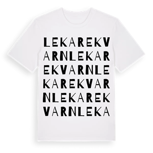 Lekarekvarn ordlek t-shirt – ekologisk bomull t-shirt från Pinshirt