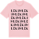 Pink Cotton t-shirt med Lekum ordlek t-shirt