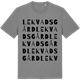 Mid Heather Gray t-shirt med Lekvads gård ordlek t-shirt