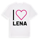 White t-shirt med Jag älskar Lena t-shirt stort tryck