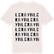 Vintage White t-shirt med Lerbyn ordlek t-shirt