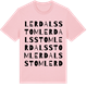 Pink Cotton t-shirt med Lerdals stom ordlek t-shirt